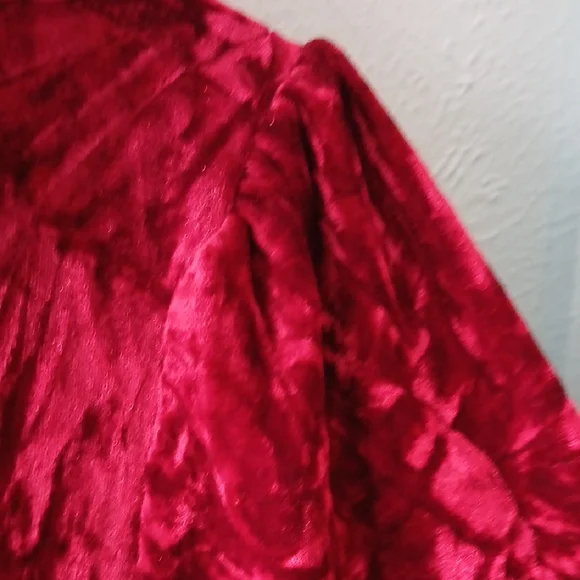 Antilia Femme Rich Red Velvet Top - Picture 6 of 9
